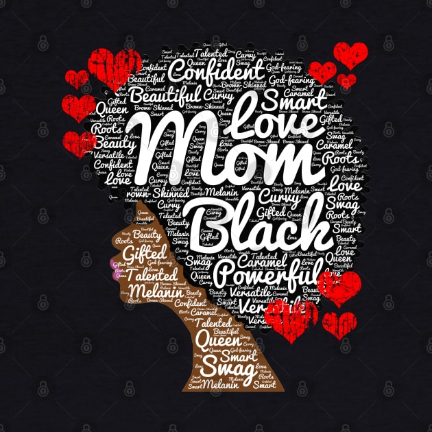 Mother's Day African American Mom Word Art by blackartmattersshop